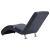 vidaXL Massage Chaiselongue mit Kissen Grau Wildleder-Optik
