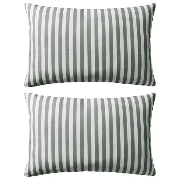 vidaXL Gartenkissen 2 Stk. Streifenmuster 60 x 40 cm Grau