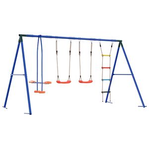 vidaXL Outdoor Schaukelset Mehrfarbig 330 x 185 x 185 cm Stahl und PE
