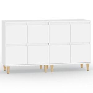 vidaXL Sideboards 2 Stk. Wei&szlig; 60x35x70 cm Holzwerkstoff