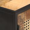 vidaXL Sideboard 60x35x75 cm Raues Mangoholz und Wiener Geflecht