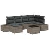 vidaXL Gartensofa-set 7 stk. Grau Poly-Rattan