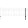 vidaXL Euro-Zaun mit Pfosten 50 x 0,6 m PVC-beschichteter Stahl Grau