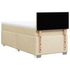 vidaXL Boxspringbett mit Matratze Creme 90x190 cm Stoff