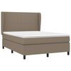 vidaXL Boxspringbett mit Matratze Taupe 140x190 cm Stoff