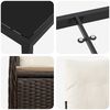 vidaXL Garten Essgruppe mit Kissen 5 pcs Braun Poly Rattan