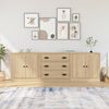 vidaXL Sideboards 3 Stk. Sonoma-Eiche Holzwerkstoff