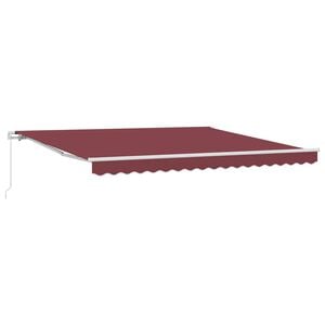 vidaXL Markise Manuell Weinrot 400x300 cm