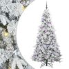 vidaXL K&uuml;nstlicher klappbarer Weihnachtsbaum Wei&szlig; 210 cm PE und PVC