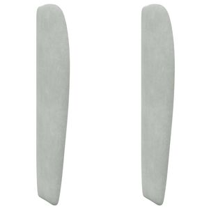 vidaXL Kopfteil Ohr Hellgrau 80 x 23 x 6 cm Samt