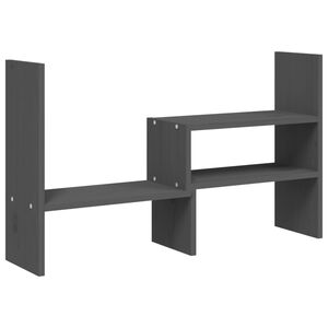 vidaXL Monitorst&auml;nder Grau (39-72)x17x43 cm Massivholz Kiefer