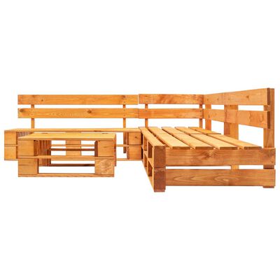vidaXL 4-tlg. Garten-Lounge-Set aus Paletten Holz Honigbraun