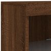 vidaXL Sideboards mit LED-Leuchten 3 Stk. Braun Eichen-Optik