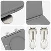 vidaXL Toilettensitz Grau 47 x 36 x 3,4 cm Duroplast