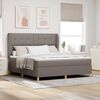 vidaXL Boxspringbett mit Matratze Taupe 200 x 180 cm Stoff