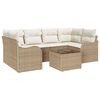 vidaXL Gartensofa-set Beige 55 x 55 x 37 cm Poly-Rattan