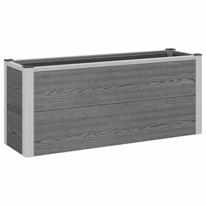 vidaXL Hochbeet Grau 100 x 30 x 42 cm WPC und Aluminium