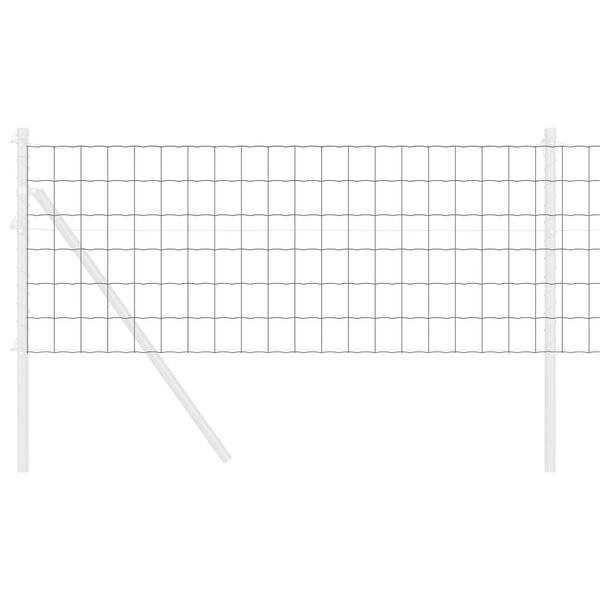 vidaXL Eurozaun Grau 0,6 x 50 m PVC-beschichtetes Eisen