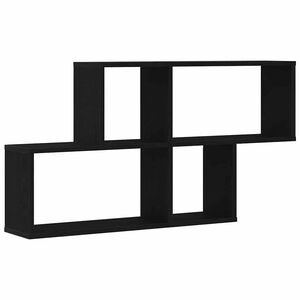 vidaXL Wandregal Schwarz Eichen-Optik 76 x 15 x 53 cm Holzwerkstoff