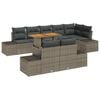 vidaXL Gartensofa-set 9 Stk. Grau Poly-Rattan