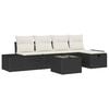 vidaXL Gartensofa-set 6 stk. Schwarz Poly-Rattan