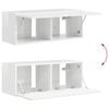 vidaXL TV-Wandschrank 2 pcs Gl&auml;nzend Wei&szlig; 78,5 x 31 x 29,5 cm