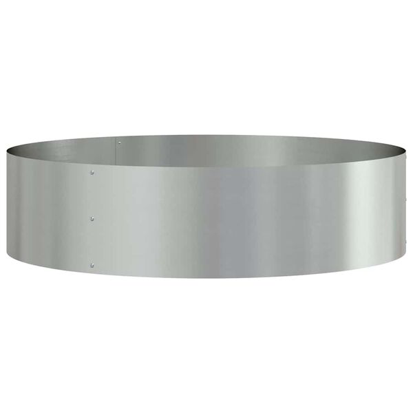 vidaXL Pflanzenring Silber 80 x 80 x 20 cm Verzinkter Stahl