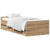 vidaXL Bettrahmen Artisan-Eiche 90 x 200 cm Holzwerkstoff