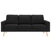 vidaXL 3-Sitzer-Sofa Schwarz Stoff