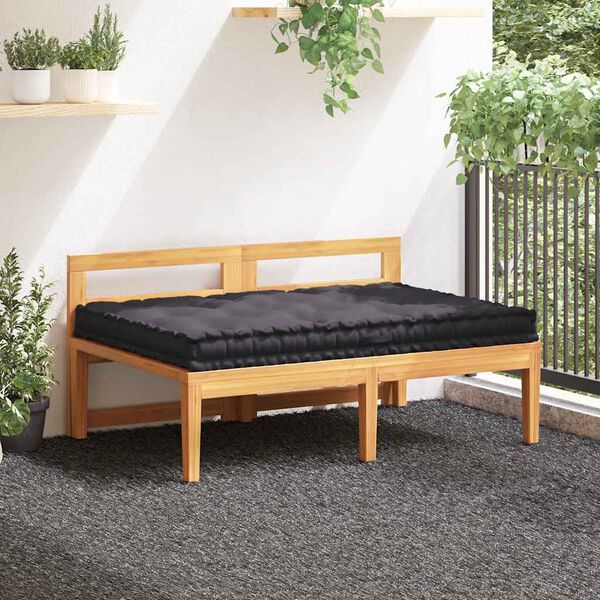 vidaXL Palettenkissen Baumwolle 120&times;80&times;10 cm Schwarz