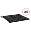 vidaXL Gartenstuhl-Kissen 6 Stk. Schwarz Karomuster 40x40x4 cm Stoff