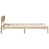vidaXL Bettrahmen mit Kopfteil Natur 90 x 190 cm Massives Kiefernholz