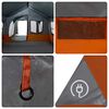 vidaXL Zelte mit Dach Grau und Orange 620 x 322 x 240 cm Polyester