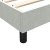 vidaXL Boxspringbett mit Matratze & LED Hellgrau 180x220 cm Samt