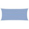 vidaXL Sonnensegel 2 x 5 m HDPE Rechteckig Blau und Wei&szlig;