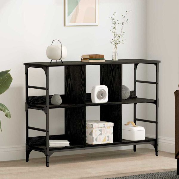 vidaXL Sideboard Schwarz Eichen-Optik 102 x 32 x 73,5 cm