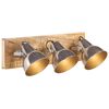 vidaXL Wandlampe Industriestil Silbern 70x23 cm E27 Mangoholz