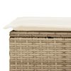 vidaXL 15-tlg. Garten-Essgruppe mit Kissen Beige Poly Rattan