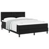 vidaXL Boxspringbett mit Matratze Schwarz 140 x 190 cm Kunstleder