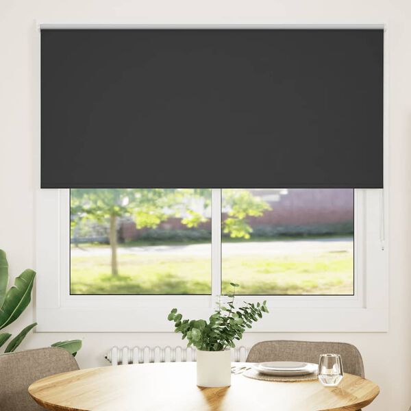 vidaXL Verdunkelungsrollo Schwarz 145x150 cm Stoffbreite 141,6 cm