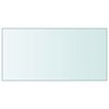 vidaXL Tischplatte Transparent 50x100 cm Hartglas