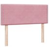 vidaXL Boxspringbett mit Matratze Rosa 80x220 cm Samt