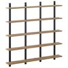 vidaXL Wandregal Artisan-Eiche 102 x 13,5 x 102 cm Holzwerkstoff