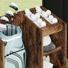 vidaXL Golf Schrank Mit Rad Uni Ger&auml;ucherte Eiche 65 x 45 x 98 cm