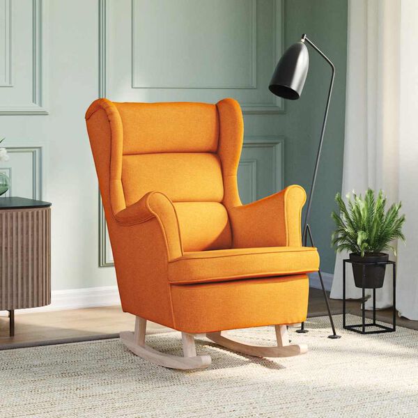 vidaXL Schaukelsessel Dunkelgelb 74x90x102 cm Stoff