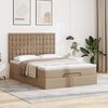 vidaXL Ottoman-Bett mit Matratze & LEDs 140x190cm Kunstleder