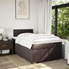 vidaXL Boxspringbett mit Matratze Dunkelbraun 120x190 cm Stoff