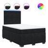 vidaXL Boxspringbett mit Matratze Schwarz 120x200 cm Samt