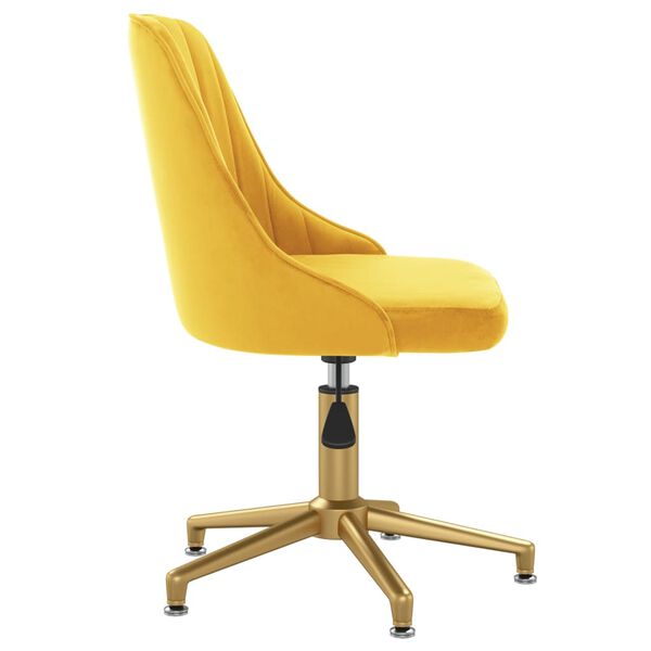 vidaXL Esszimmerstuhl Drehbar Gelb Samt