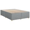 vidaXL Boxspringbett mit Matratze Hellgrau 140x190 cm Stoff